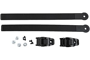 Snowboard Ankle Ladder Strap Binding Buckles, Nylon Adjustable Straps (265/225/205mm x 20mm) with Hardware for Skiing, Snowbo