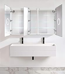 Krugg LED Medicine Cabinet 60 Inch X 36 Inch