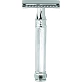 Edwin Jagger Chrome-Plated Lined Handle Double-Edge Safety Razor
