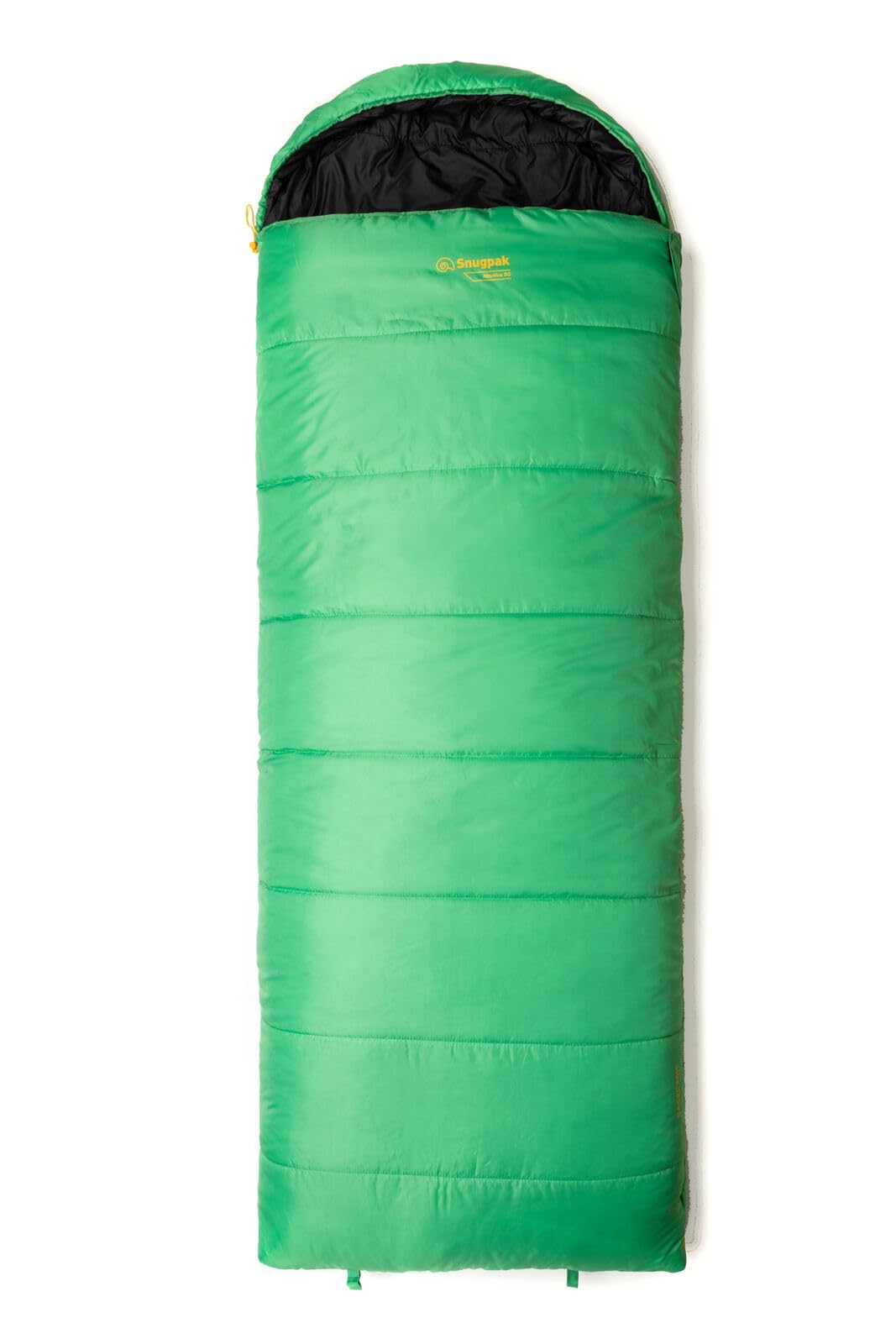 Snugpak Nautilus WGTE Sleeping Bag - All Season Sleep Bag - Convertible to Quilt, Isofibre Insulation, Elastic Drawcord Hood, Dual-Zip - Warm Sleeping Bag for Camping, Hiking - Green (LZ)