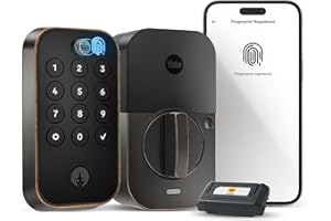 Yale Assure Lock 2 Touch Deadbolt, Oil Rubbed Bronze Keyed Fingerprint Smart Door Lock with Wi-Fi Connected Touch Keypad and Fingerprint Scanner for Code Entry and Remote Access, YRD410-F-WF1-0BP