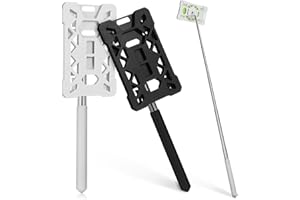 AMUSLESUR 2pcs Telescopic Parking Card Holder Rod Extension Pole for Vehicle Swiping, Id Badge Holder Stick