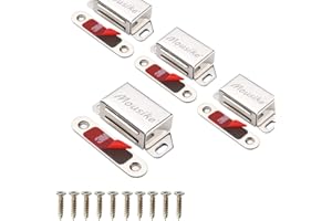 MousikeCabinet Magnets 25lb Stainless Steel Magnetic Door Catch with Strong Magnetic for Kitchen Cupboard Wardrobe Closet Cab
