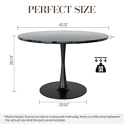 Recaceik Modern Round Dining Table, 42.1'' Tulip