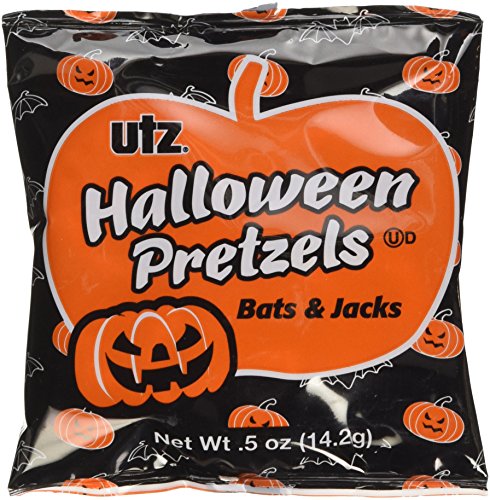 image for Utz Halloween Bat & Pumpkin Shaped Treats Pretzel, 20 oz, 40 Bags, 20 