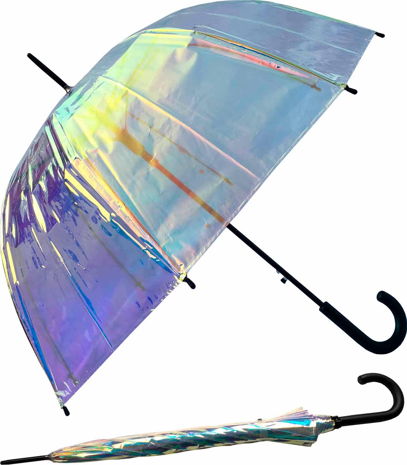Umbrella Bell with Automatic Shiny Transparent Colourful, multicoloured, 85 cm, Bell umbrella
