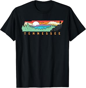Tennessee Mountains & Outdoors State Pride Nature Graphic T-Shirt
