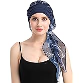 Chemo Headwear Turbans for Women Long Hair Head Scarf Headwraps Cancer Hats