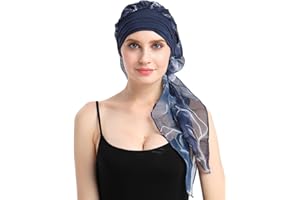 FOCUSCARE Chemo Headwear Turbans for Women Long Hair Head Scarf Headwraps Cancer Hats