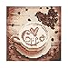Whitelotous Drill Coffee 5D Diamond Painting DIY Paint-by-Diamond Kit Craft Home Wall Decor 30 x 30 cm