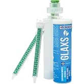 Tenax Glaxs Obsidian 100 - Fast Cartridge 215 ml - Stone Fabrication Glue - Marble Glue - Stone Glue - Ceramic Glue (Cartridge and 2 Nozzles)