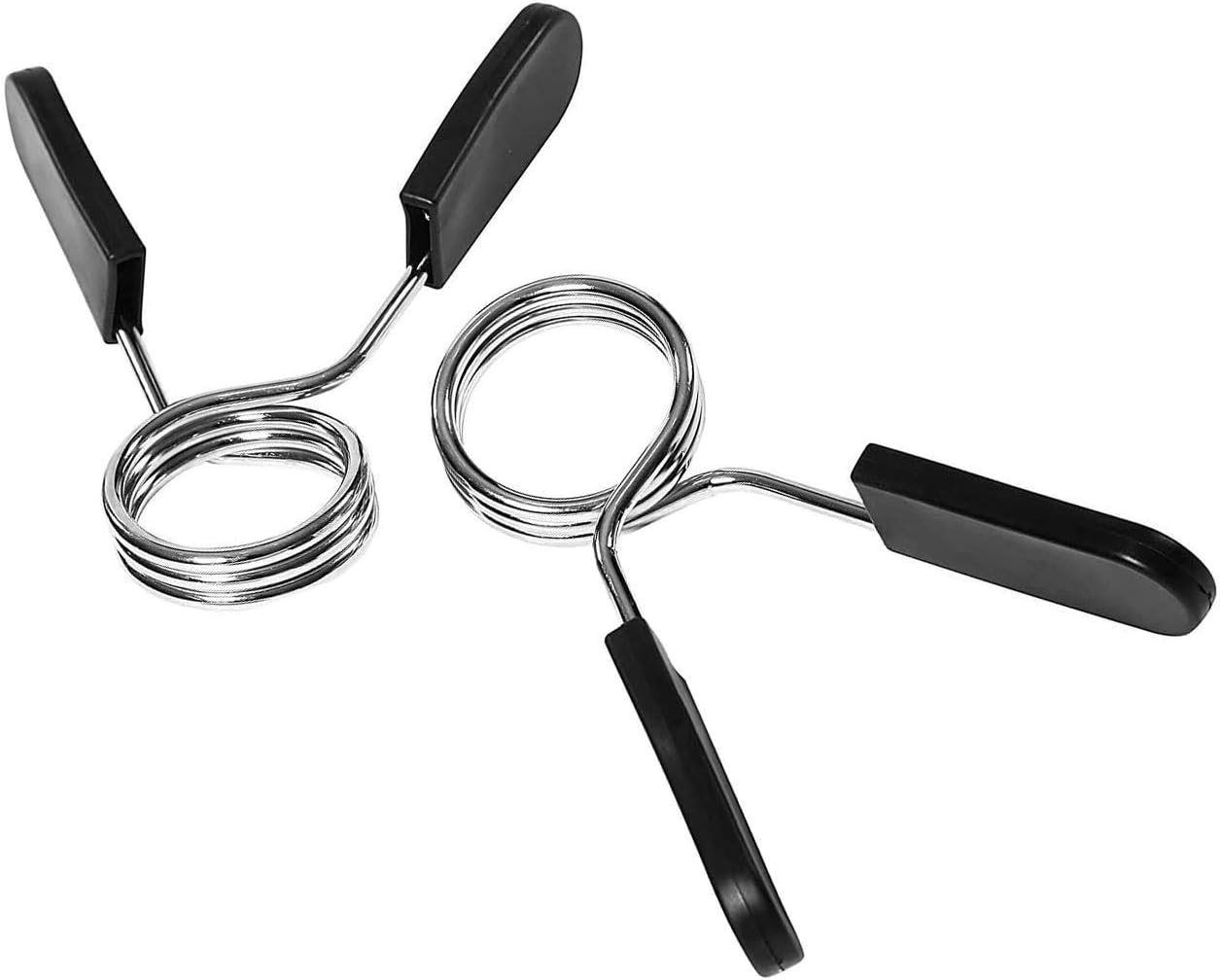 2 pcs Spring Clip Collars, 2-inch (50mm) Barbell Exercise Collar Clamps for Olympic Weight Bar Dumbbells Gym Fitness Training Weight Lifting Equipment : Sports & Outdoors