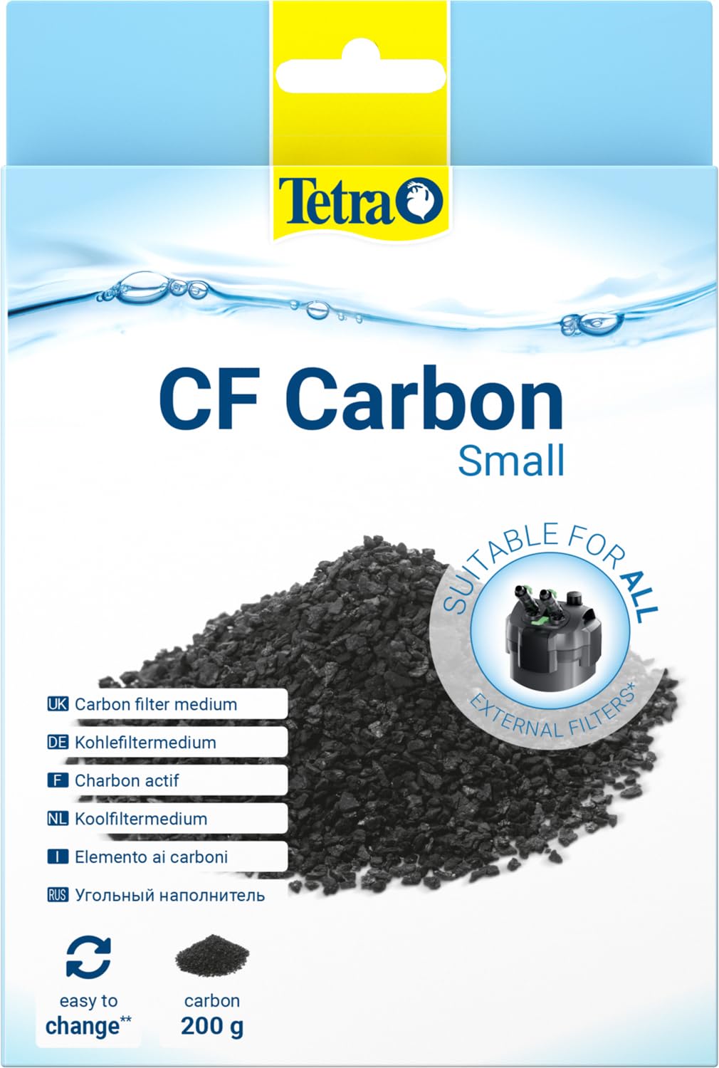 Tetra CF Carbon Medium Filter for All External Aquarium Filters,Black