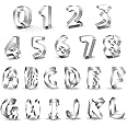 Cookie Cutters Set, FUBARBAR 35pcs Alphabet & Number Sandwich 3'' Large Christmas Stainless Steel Letters Cookie Cutters Decorating Tool DIY Biscuit Mold for Fondant Biscuit, Cake, Fruit