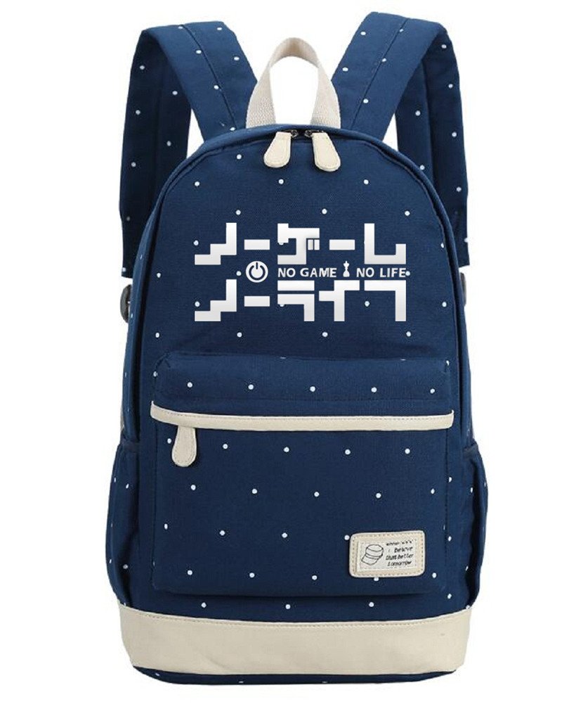Luminous Japanese Anime Cosplay Daypack Bookbag Laptop Backpack School Bag (No Game No Life)