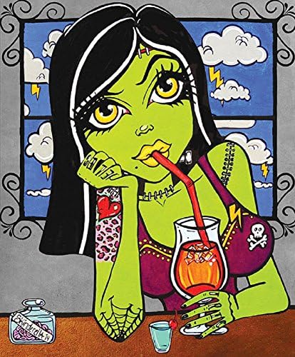 Frankie by Skinderella Bride of Frankenstein Monster Tattoo Canvas Art Print