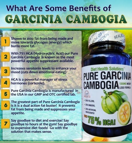 Fast Weight Loss ~ 1300mg 75% HCA ~ 120 caps ~ Advanced Diet Supplements ~ Boost Metabolism - Increase Energy - Burn Fat & Carbs | No Prescription Needed