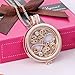 Adecco LLC Aromatherapy Essential Oil Diffuser Necklace, Fragrance Locket Pendant, Rose Gold 24