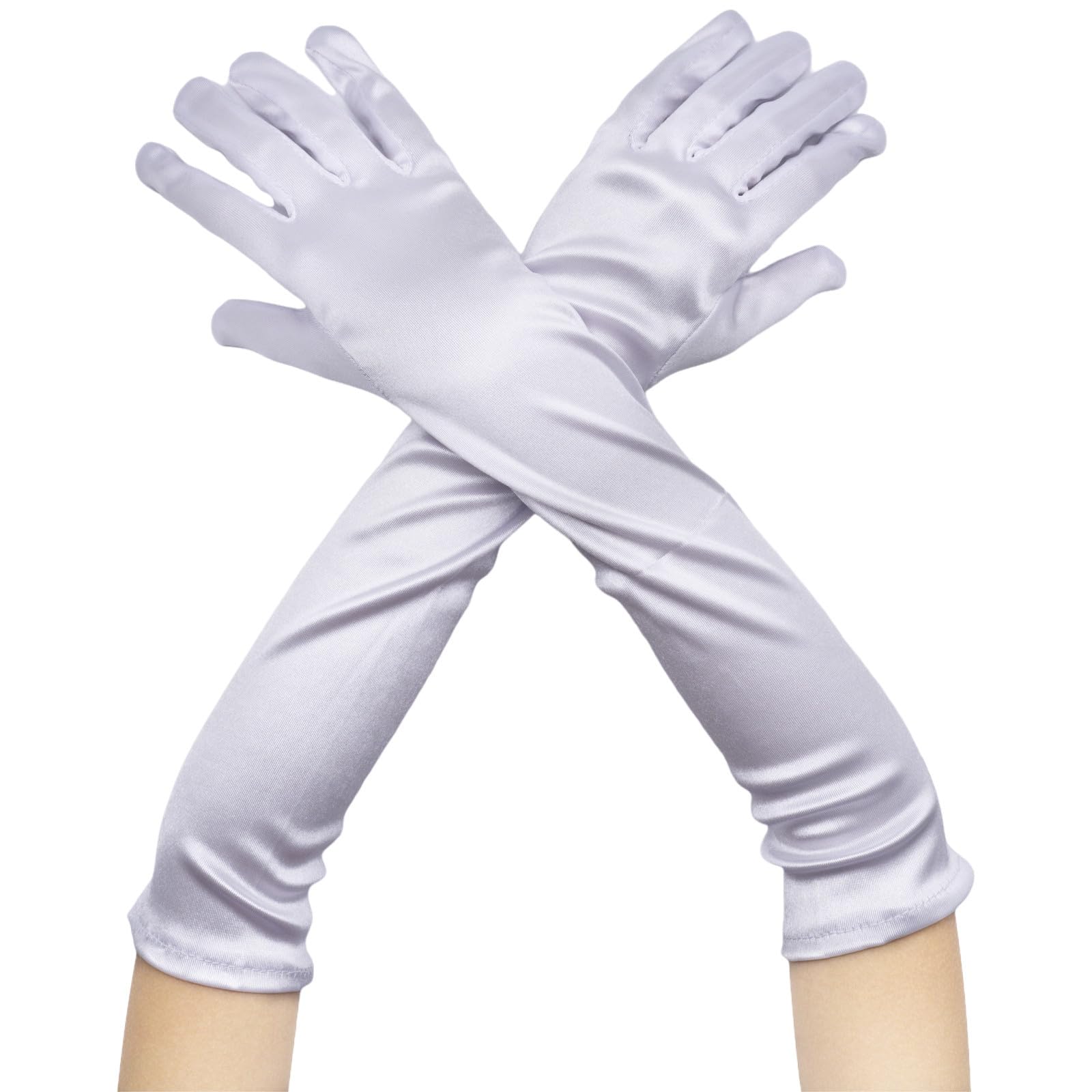 Fepdiu Little Girls Princess Toddler Dress Up Gloves - Satin Gloves for Halloween Costume Party Princess Cosplay