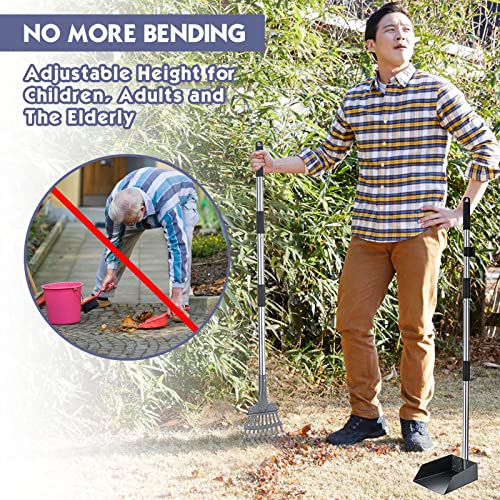 EXPAWLORER Upgraded Large Dog Pooper Scooper Pet Metal Poop Tray and