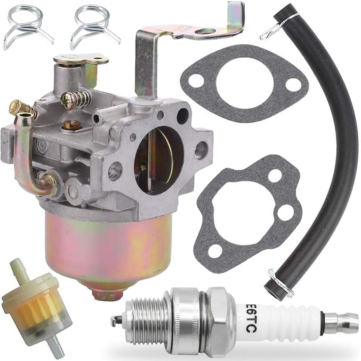ZAMDOE 227-62450-10 Lawn Mower Carburetor for Robin EY20 EY15 DET180 for Wisconsin WI-185 Generator Replaces 228-62451-10 Blower Carburettor with Gaskets Spark Plug