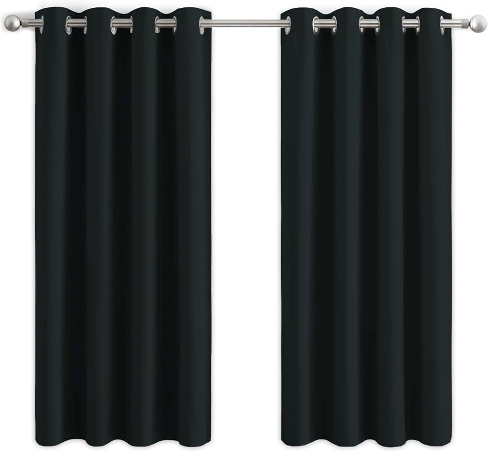 Aspire Homeware Blackout Curtains Eyelet 46x54 Inch Pair Thermal Ring Top