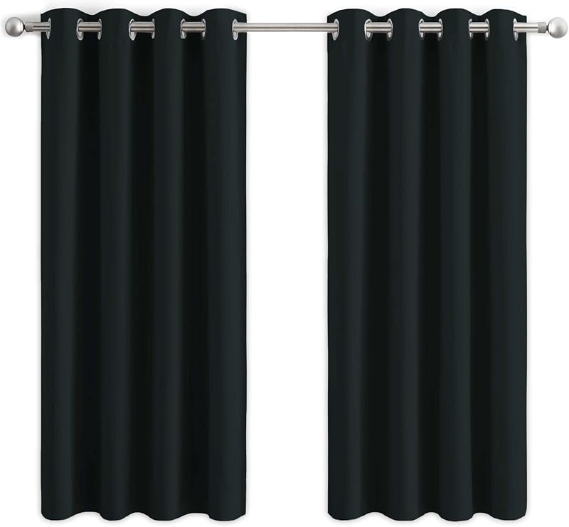Aspire Homeware Blackout Curtains Eyelet 46x54 Inch Pair Thermal Ring Top
