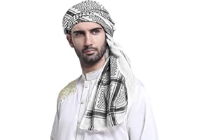 Men Arab Shemagh Keffiyeh Headscarf Muslim Scarf Shawl Turban Headwear Breathable Hijab Headband Muslim Headcover