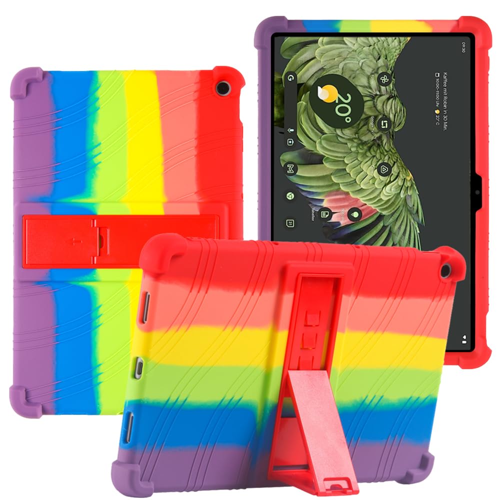 YHFZR Case for Google Pixel Tablet 2023, Soft Kid Friendly Light Weight Build in Kickstand Protective Case for Google Pixel Tablet 11 Inch 2023, Colorful