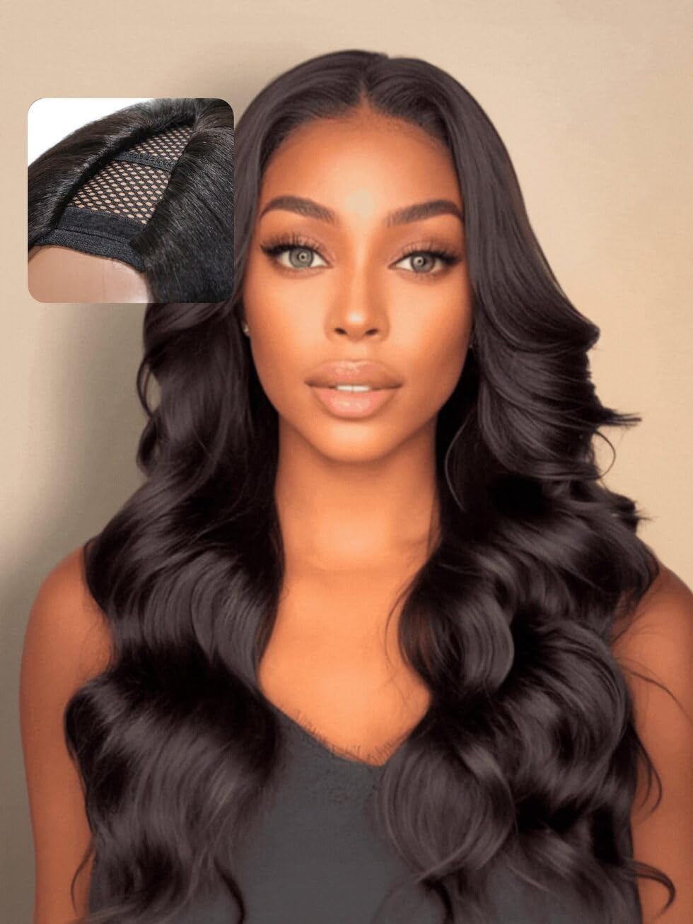 Nadula V Part Body Wave Wig Human Hair Glueless No Leave Out Upgraded U Part Wigs