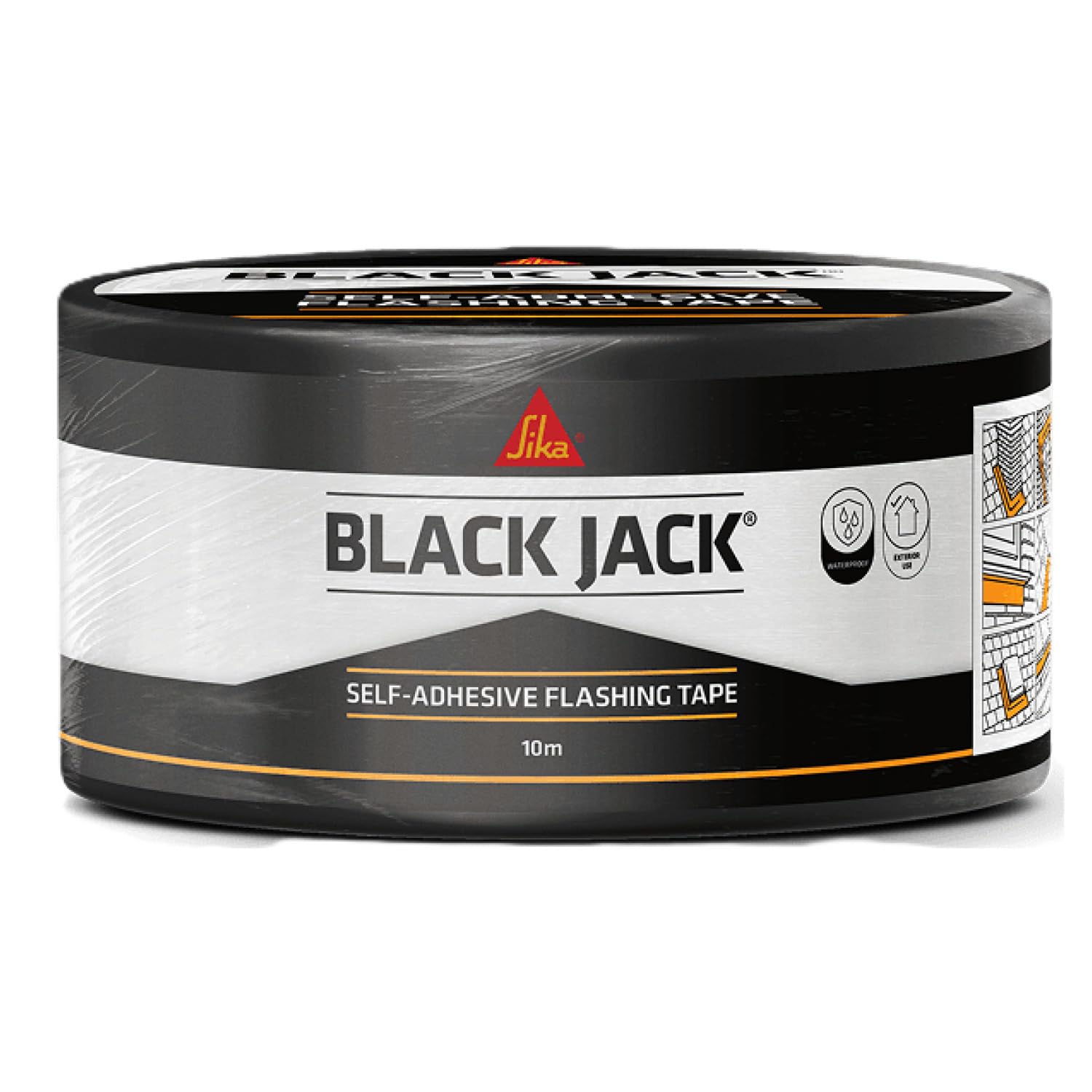 Sika Everbuild Black Jack Strong Self Adhesive Flashing Tape – Natural Lead-Look Finish – 75mm x 10m