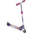 Huffy Disney and Marvel Electro-Light Kids' Inline Scooters, Multiple Color Options, LED Lights, Ages 5+ Years Old, Adjustable Handlebar, Durable Steel Frame, Foldable, Girls/Boys, 2-Wheels