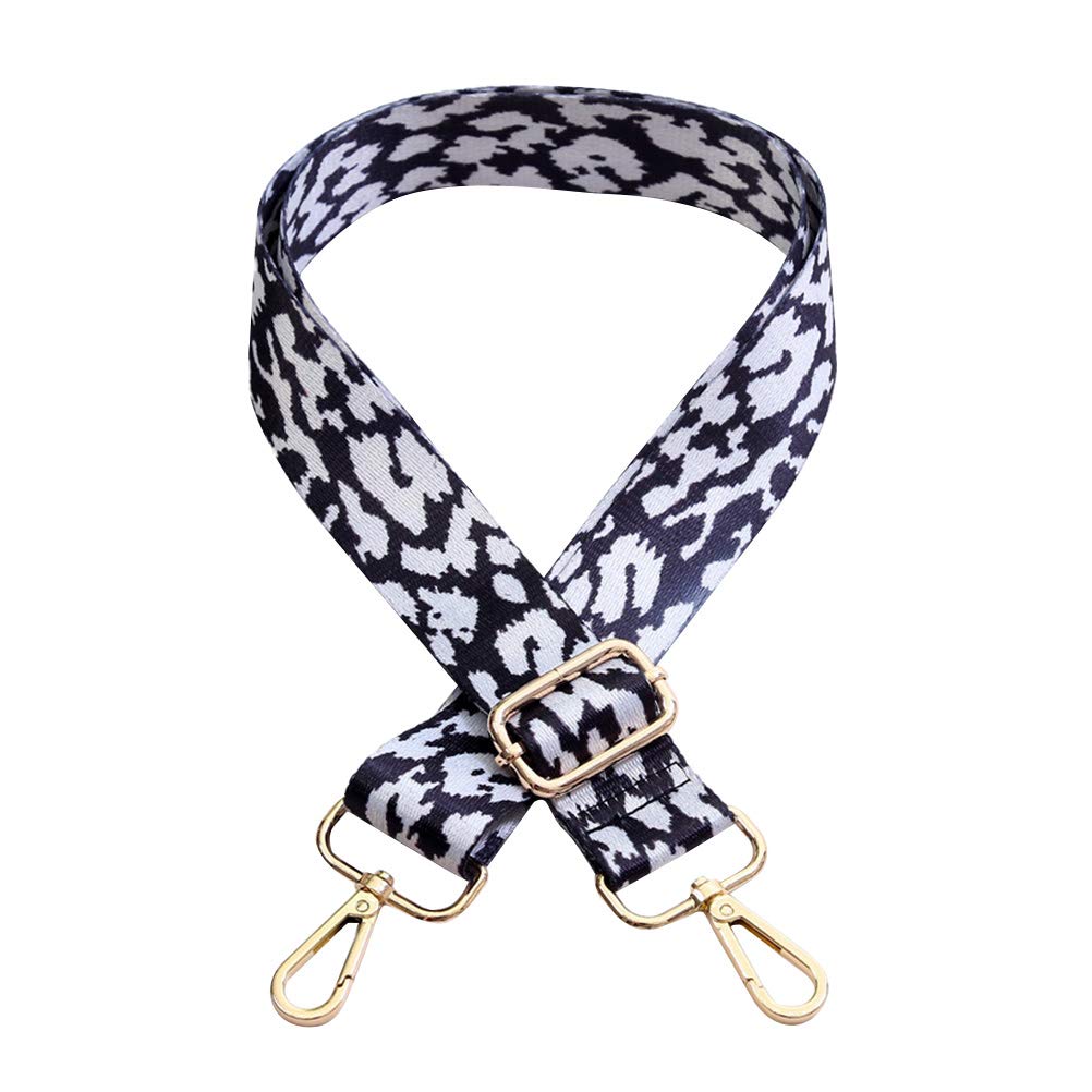 VALICLUD Chic Wide Adjustable Bag Strap Contrast Color Leopard Print Straps for Bag Crossbody