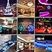 LEDMO 12V Waterproof Flexible SMD 5050 RGB LED Strip Lights, LED Tape, Multi-colorsLight Strips, Color Changing, Pack of 16.4ft/5m String with 44 Keys IR Remote Controller