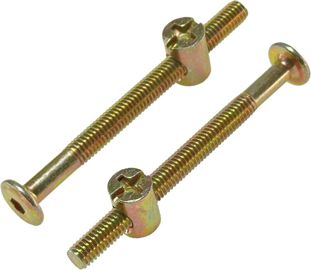 DDHOMIN 10-Set M6 Furniture Bolt and Nut Kit 70mm Hex Socket Bed Bolts