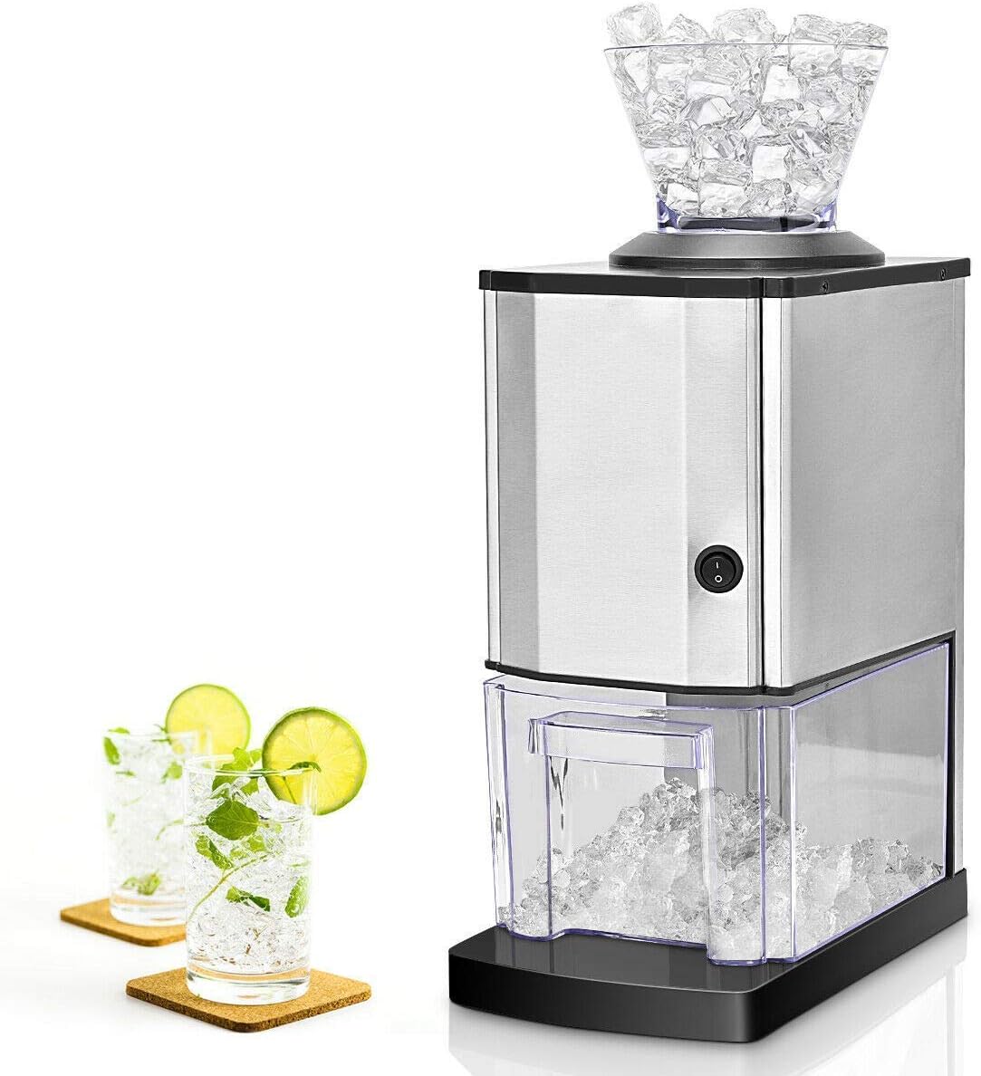 Costzon Electric Ice Crusher, Stainless Steel Ice Shaved