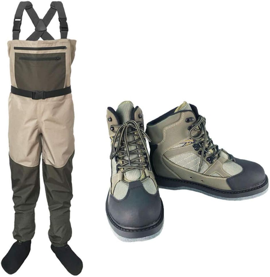 Cuissardes De Pêche Imperméables Avec Bottes Intégrées - Nylon Respirant, Semelle Antidérapante - Taille 37-47 - Pour Pêche, Chasse, Travail Agricole