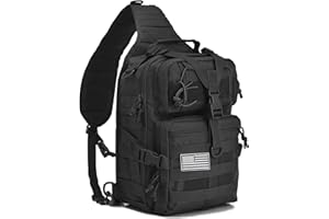 hopopower Tactical Sling Bag, Sport Bag Military Rover Shoulder Backpack EDC Assault Range Bag, Chest Pack Handbag Waterproof