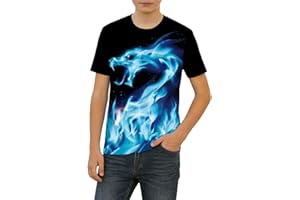 Rynzola Boys 3D Print T-Shirts Girls Summer Colorful Design Graphic Tee Kids Crewneck Short Sleeve Causal Tops