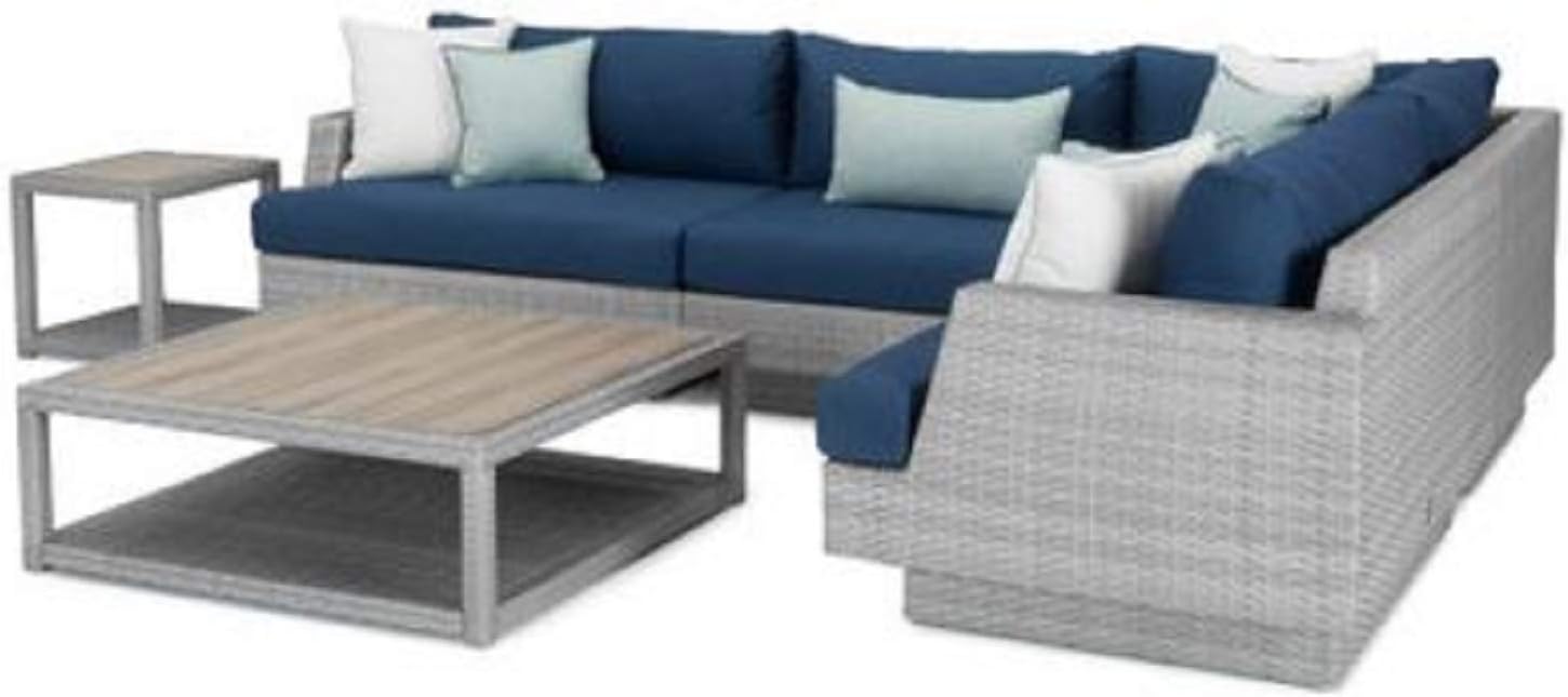 Portofino Comfort 6 Piece Sectional Set Patio Furniture Set Laguna Blue Amazon Ca Patio Lawn Garden
