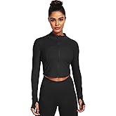 CADMUS Butterluxe Women's Workout Jackets Long Sleeve Full Zip Slim Fit Sportswear Crop Tops Thumb Holes for Running
