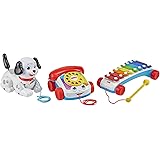 Fisher-Price Pull-Along Basics Gift Set, 3 classic pull toys for infants and toddlers ages 12 months and older
