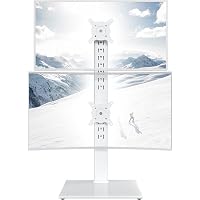 thumbnail image 2 of Free-Standing Vertical Dual Monitor Stand - Stacked Screen Riser For 13 To 34 Inch Desktops (Alloy Steel) 2 of 6