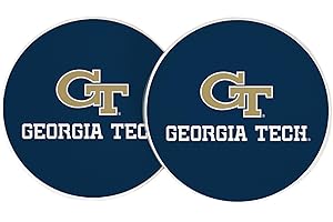 Desert Cactus Georgia Tech University Car Coaster Yellow Jackets GT Institute of Technology Absorbent Sandstone Car Cup Coasters Set of 2 (Design A)