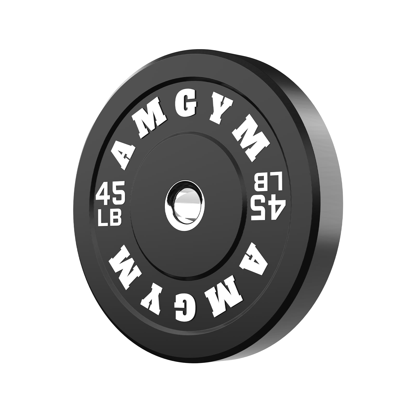 AMGYM LB Bumper Plates Olympic Weight Plates, Bumper Weight Plates, Steel Insert, Strength Training（1x45lb） Image