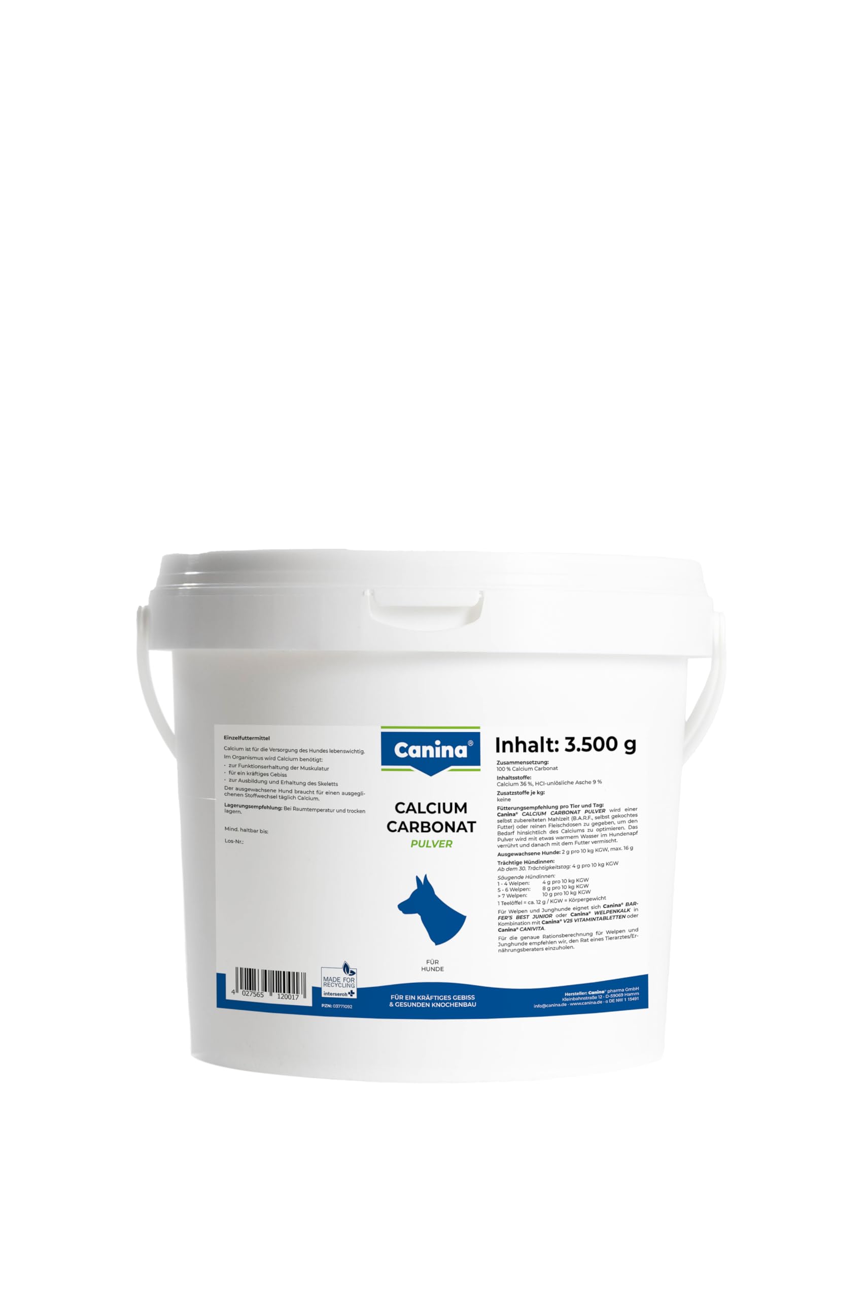 Calcium Carbonat Pulver 3500g