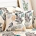 Subrtex Leaves Printed Square Throw Pillow Covers Cushion Case for Sofa, Set of 2 (18