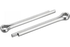 uxcell Split Cotter Pin, 5mm x 45mm Stainless Steel Clip Fastener Fitting for Automotive, Mechanics, Silver Tone, 15Pcs