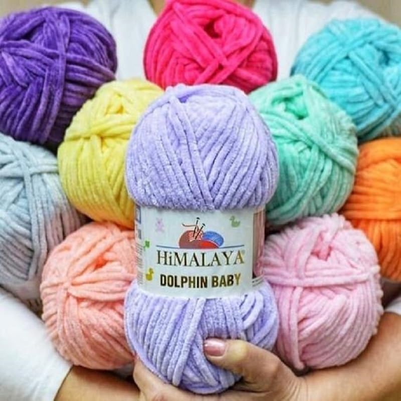 Himalaya Dolphin Baby 2 Pack/Skeins, Super Bulky Velvet Knitting & Amigurumi Yarn, Each 100g/3.5oz, 120m/132yd, Perfect for Blankets & Baby Items