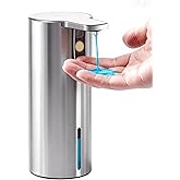 Umimile Electric Dish Soap Dispenser for Kitchen and Bathroom, 2 Mode Liquid Hand Soap Dispenser, 11.8oz Rechargeable with Type-C, IPX7 Waterproof (304 Stainless Steel)